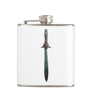Prachtige Vinyl Wrapped Flask met bedrukte oude Heupfles
