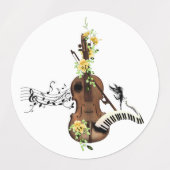 Prachtige viool labels (Design 1)