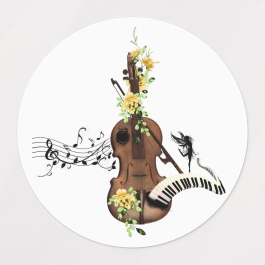 Prachtige viool labels (Design 1)