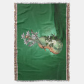 Prachtige viool met bloemen deken (Voorkant Verticaal)