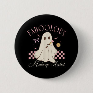 Prachtige Visagist Kosmetoloog Schattig spook H Ronde Button 5,7 Cm