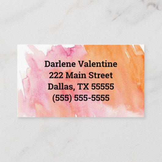 Prachtige visitekaartjes (Achterkant)