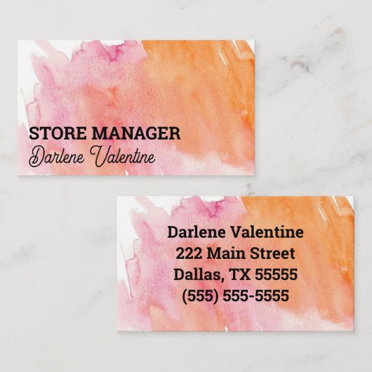 Prachtige visitekaartjes (Voorkant / Achterkant)