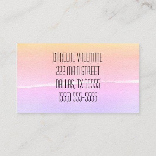 Prachtige visitekaartjes (Achterkant)