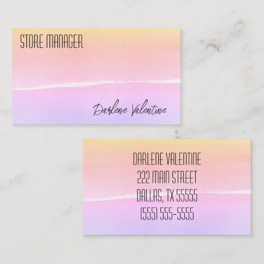 Prachtige visitekaartjes (Voorkant / Achterkant)