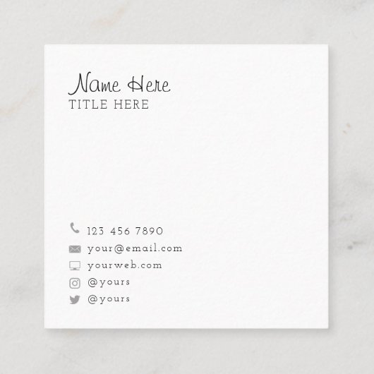 Prachtige Visitekaartjes rond het zwarte cirkelple (Achterkant)