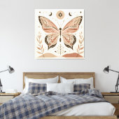 Prachtige vlinder canvas muurkunst afdruk (Insitu (Slaapkamer))