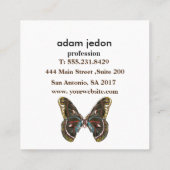 Prachtige vlinder kunst tekening vierkante visitekaartje (Achterkant)