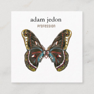 Prachtige vlinder kunst tekening vierkante visitekaartje