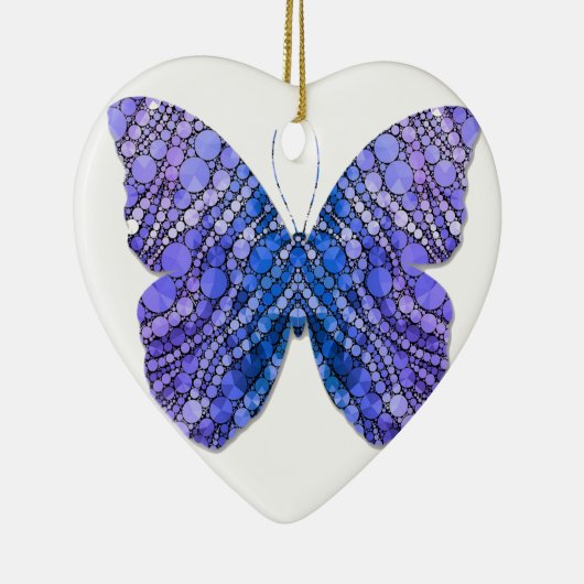 Prachtige vlinderdbedrukte harvormige Ornament (Rechts)