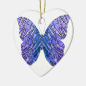 Prachtige vlinderdbedrukte harvormige Ornament (Links)