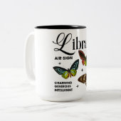 Prachtige vlinderdierentuin tweekleurige koffiemok (Voorkant links)