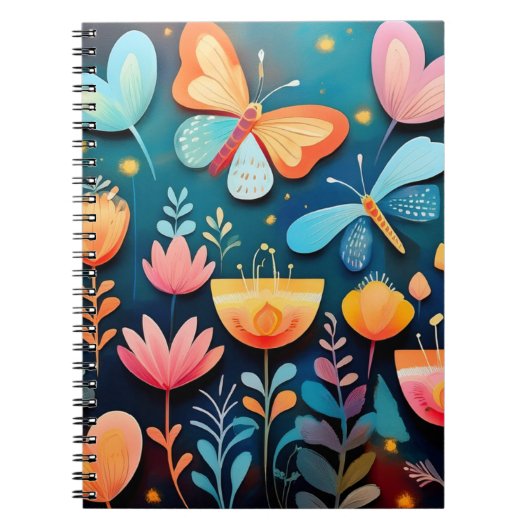 Prachtige vlindertuin notitieboek (Voorkant)