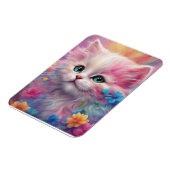 Prachtige, vloeiende witte kat magneet (Linkerzijde)