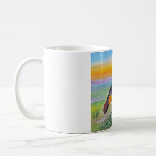 Prachtige vogel koffiemok (Links)