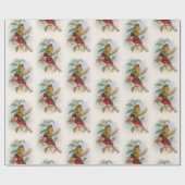 Prachtige vogelillustratie kleurrijk cadeaupapier (Vlak)