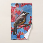 Prachtige vogellentschilderijen bad handdoek (Handdoek)