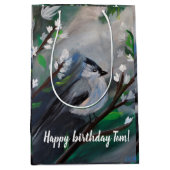 Prachtige vogellentschilderijen medium cadeauzakje (Voorkant)