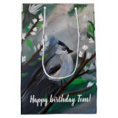 Prachtige vogellentschilderijen medium cadeauzakje (Achterkant)