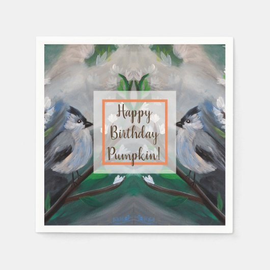 Prachtige vogellentschilderijen servet (Voorkant)