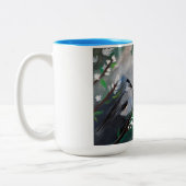 Prachtige vogellentschilderijen tweekleurige koffiemok (Links)