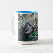 Prachtige vogellentschilderijen tweekleurige koffiemok (Voorkant links)