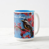 Prachtige vogellentschilderijen tweekleurige koffiemok (Voorkant rechts)