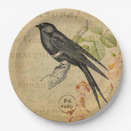 Prachtige  vogelpest papieren bordje