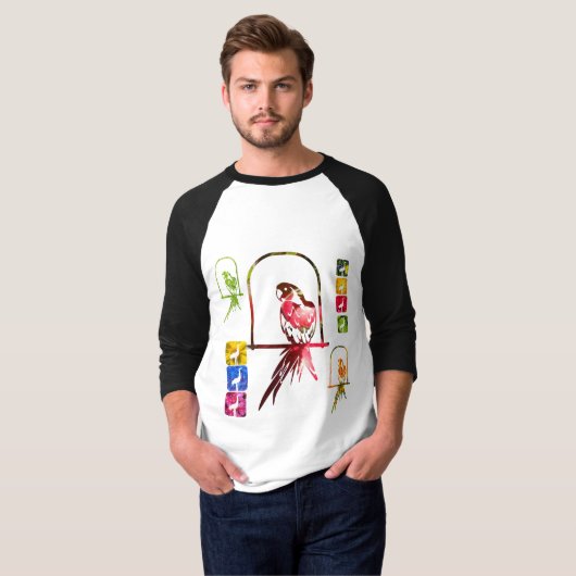 prachtige vogels t-shirt (Voorkant volledig)