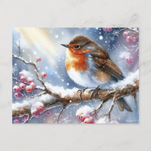 Prachtige vogels Winterlandschap 13 Briefkaart