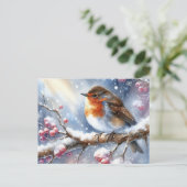 Prachtige vogels Winterlandschap 13 Briefkaart (Staand voorkant)