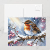 Prachtige vogels Winterlandschap 13 Briefkaart (Voorkant / Achterkant)