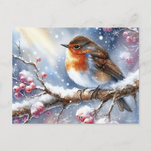 Prachtige vogels Winterlandschap 13 Briefkaart (Voorkant)