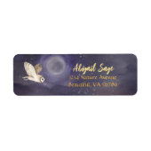 Prachtige Volledige maan en Ewl Adres Etiket (Voorkant)