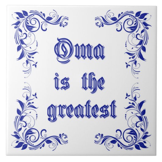 Prachtige vormgeving met aangepast design tegeltje (Voorkant)