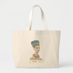 Prachtige vormgeving van Nefertiti Grote Tote Bag