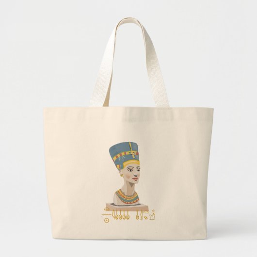 Prachtige vormgeving van Nefertiti Grote Tote Bag (Voorkant)
