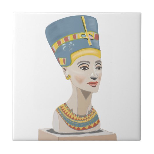 Prachtige vormgeving van Nefertiti Tegeltje (Voorkant)