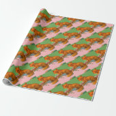 prachtige vossenafdruk cadeaupapier (Uitgerold)