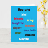 Prachtige vriend: Dank je wel Kaart (Gele Bloem)