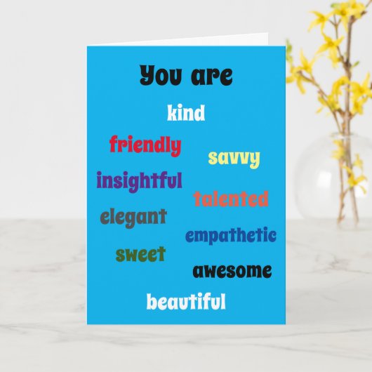 Prachtige vriend: Dank je wel Kaart (Gele Bloem)