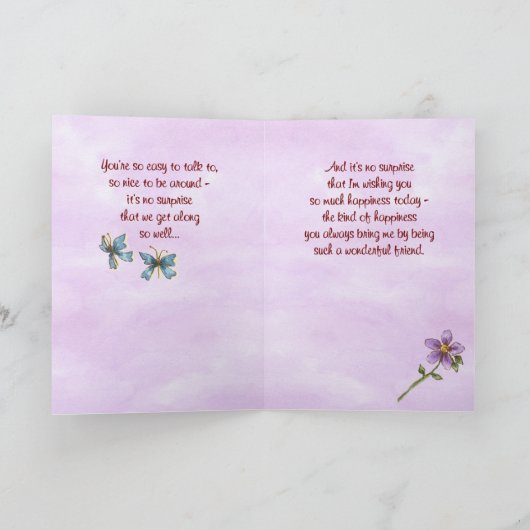 Prachtige vriend kaart (Binnen)