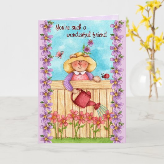 Prachtige vriend kaart (Gele Bloem)