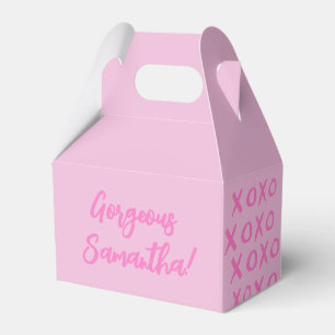 Prachtige Vriendennaam XOXO roze Schattigee Favori Bedankdoosjes