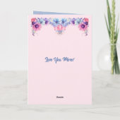 Prachtige vriendinnen bloemen roze verjaardag kaart (Achterkant)