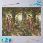 Prachtige, vroege 19e eeuw, ontkoppeling van schil tissuepapier (Craft)