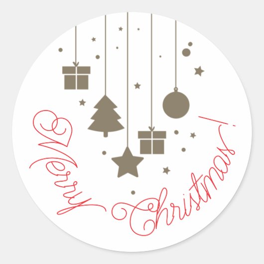 Prachtige vrolijke kerst stickers (Voorkant)