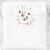 Prachtige vrolijke kerst stickers (Tas)