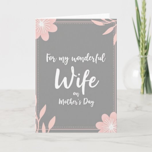 Prachtige vrouw kaart voor moeder (Voorkant)