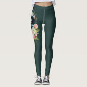 Prachtige vrouw met een prachtige suiker schedel m leggings (Voorkant)